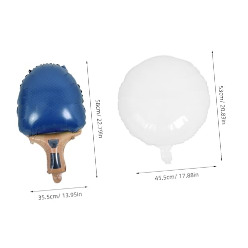 iplusmile 3 Stück Teiliges Tischtennis Party mit Aluminiumfolie Ballons Schläger und Ball Langlebige Sport Dekoration für Tennis und Sport Mottopartys Vielseitig als Foto Requisite Geeignet von iplusmile