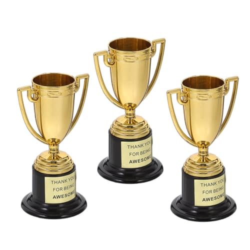 iplusmile 3 Stück kleine Trophäe Auszeichnungen und Trophäen große Trophäe Golf-Trophäe Trophäen für Erwachsene Daumen hoch Trophäe Trophäen für Plastik Golden Wiederverwendbar von iplusmile
