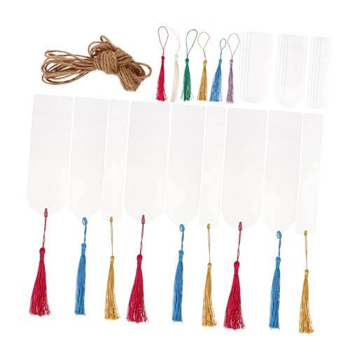 iplusmile 30 Sätze Teiliges Acryl Lesezeichen mit Bunten Quasten Transparente Leere Seitenmarker DIY Bastelzubehör Leichtes Dekoratives für Buchliebhaber und iplusmile 30 Sätze Teiliges Acryl Lesezeichen mit Bunten Quasten Transparente Leere Seitenmarker DIY Bastelzubehör Leichtes Dekoratives für Buchliebhaber und von iplusmile