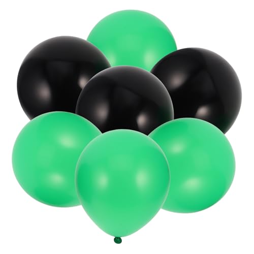 iplusmile 30 Stück Ballonanzug Latexballons grüne Luftballons grüne und schwarze Luftballons Partydekorationen Geburtstag Luftballons Emulsion von iplusmile