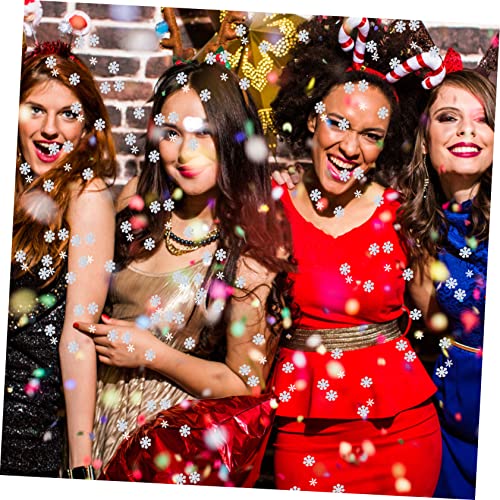 iplusmile 300 Stück Teiliges Schneeflocken Konfetti aus Vliesstoff Silberne und Weiße Weihnachtsdeko Leichtes Streudeko für Weihnachtsfeier Winterhochzeit Geburtstag und Festliche von iplusmile