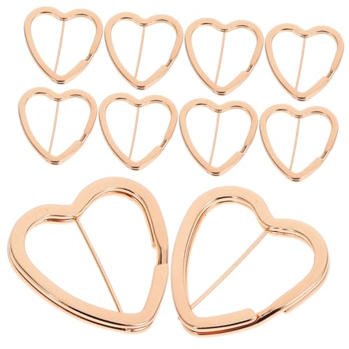 iplusmile 30Stücke Herzförmige Schlüsselringe Metall Handgemachte Schlüsselanhänger Schlüsselringe für DIY Projekte Hochwertige Eisenmaterialien von iplusmile
