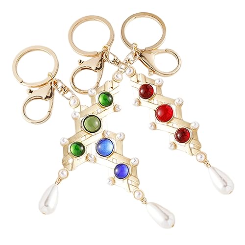 iplusmile 3Stücke Teiliges Edelstein Schlüsselanhänger Vintage Einzigartige Schlüsselkette Für Taschen Rucksäcke iplusmile 3Stücke Teiliges Edelstein Schlüsselanhänger Vintage Einzigartige Schlüsselkette Für Taschen Rucksäcke von iplusmile
