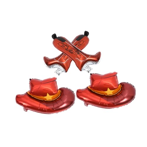iplusmile 4 Stück Cowboy -Stiefelballon Cowboystiefel-Ballons thematisiert Westen Luftballons im Western-Stil Blau Aufblasbare Folienballons Party-Layout-Folienballons Aluminiumfolie von iplusmile