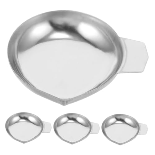 iplusmile 4 Stück Diamantwaagen Schalen Teilig Polierte Präzisionswaage Schalen für Pulver Schmucksteine und Edelsteine Kleine Metall Waagschalen für Juweliere und Laborgebrauch von iplusmile