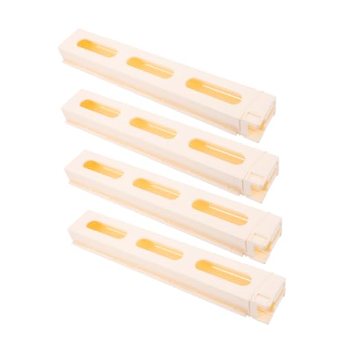 iplusmile 4 Stück Domino- Domino-Halter Mini Dominosteine Reise-Dominosteine Eisenbahn-Blockspielzeug Dominosspiel Konstruktionsspielzeug Dominos für Zug Domino Plastik Beige von iplusmile