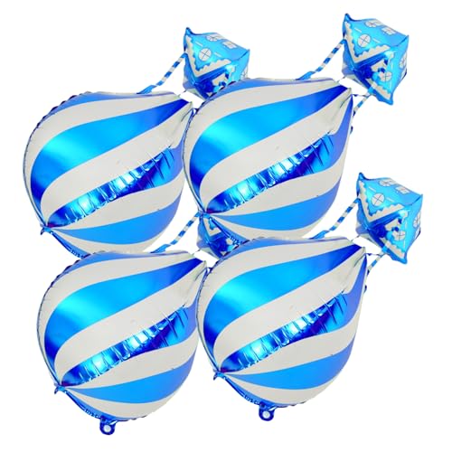 iplusmile 4 Stück Heizballon Luftballons Heißluftballon Für Party Dekorationen Für Hochzeitsballons Aufblasbares Heißluftballon- Heißluftballon-mittelstücke Blue Aluminiumfolie von iplusmile