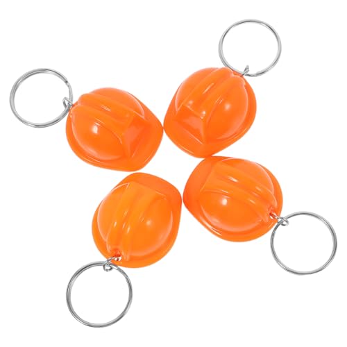 iplusmile 4 Stück Helm Schlüssel Anhänger Ingenieur-schlüsselanhänger Helm-schlüsselanhänger Für Belohnungen Mini-bauhut-schlüsselanhänger Für Veranstaltungen Miniatur-bauhut Plastik Orange von iplusmile