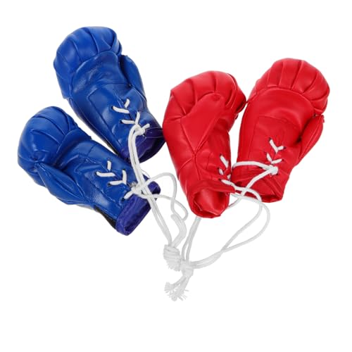 iplusmile 4 Stück Mini Boxhandschuhe Anhänger Authentische Deko für Autospiegel und Party Boxing Geburtstag Geschenkidee für Boxsport Fans und Sammler von iplusmile
