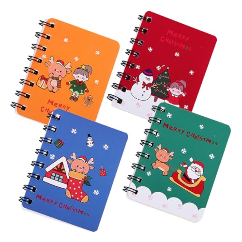 iplusmile 4 Stück Mini Spiral Notizbücher Kleine Tragbare Memo Pads mit Stabilem Umschlag Dickem Papier für Weihnachtsideen Tägliche Notizen Skizzen Planungen in Blau Grün Gelb Rot iplusmile 4 Stück Mini Spiral Notizbücher Kleine Tragbare Memo Pads mit Stabilem Umschlag Dickem Papier für Weihnachtsideen Tägliche Notizen Skizzen Planungen in Blau Grün Gelb Rot von iplusmile