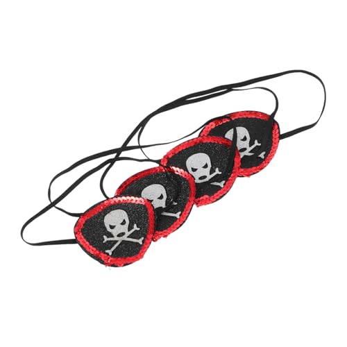 iplusmile 4 Stück Piraten- Piraten Kostüm Karneval Accessoire Piraten Augenklappe Karneval Kostüm Augenflecken für Frauen Piraten-Augenklappe für Erwachsene Pailletten Black iplusmile 4 Stück Piraten- Piraten Kostüm Karneval Accessoire Piraten Augenklappe Karneval Kostüm Augenflecken für Frauen Piraten-Augenklappe für Erwachsene Pailletten Black von iplusmile