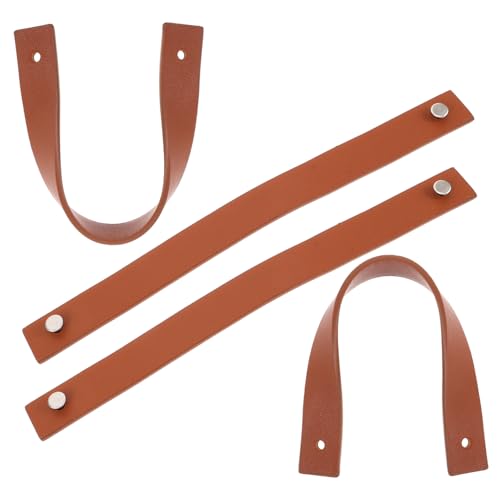 iplusmile 4 Stück Schilderhaken Aus Leder Gardinenstangenhalter Für Sitzplan Wandmontierter Riemenaufhänger Schilderaufhänger Für Veranstaltungsdisplays Verlobungsschildhalter Pu-leder von iplusmile