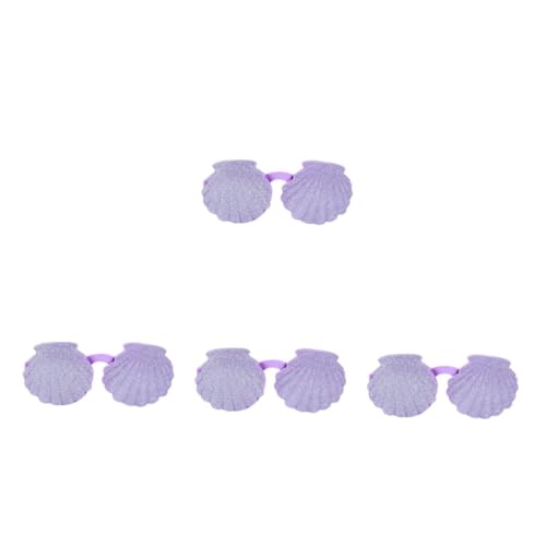 iplusmile 4 Stück Shell-brille Party Muschelförmige Brille Kinderbrille Brille Für Kostümbrille Tun So, Als Ob Sie Eine Brille Hätten Lustige Brille Stk Violett von iplusmile