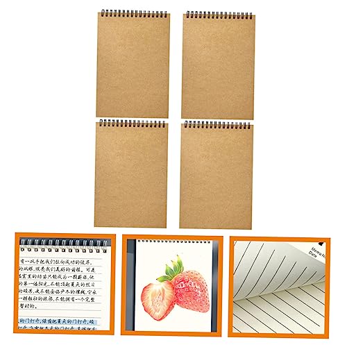 iplusmile 4 Stück Spiral Notizbuch Liniertes Notizheft mit Kraftpapier Einband Tagesplaner für Studenten Büro und Schule Langlebiges Schreibheft für Notizen und Aufgabenplanung iplusmile 4 Stück Spiral Notizbuch Liniertes Notizheft mit Kraftpapier Einband Tagesplaner für Studenten Büro und Schule Langlebiges Schreibheft für Notizen und Aufgabenplanung von iplusmile