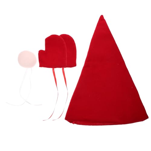 iplusmile 4 Stück Weihnachtsbaumdeko Teiliges mit Roter Mütze Puppe Nase und Handschuhen Langlebig Wiederverwendbar für Festliche Weihnachtsfeiern und Kreative Baumdekoration von iplusmile
