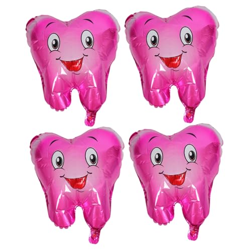 iplusmile 4 Stück Zahnballons Lustige Folienballons für Shower und Kindergeburtstag Dekoration für Feiern und Anlässe Einfach zu Verwenden und Aufzublasen von iplusmile