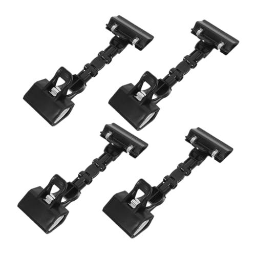 iplusmile 4 Stücke Einstellbarer Etikettenclip Doppelkopf-display-clips Gemäldehalter Büroklammer Aus Kunststoff Zeichenclip Büroklammerklemme Foto-memo-clip Doppelkopf-malclip Schwarz Eisen von iplusmile