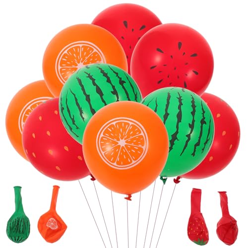 iplusmile 40 Stück Fruchtballon Dekorationen bunt Sommerballons Kokosnuss luftballons Geburtstagsparty liefert Thema Geburtstagsballons Latexballons Partyzubehör Partyballons Emulsion von iplusmile