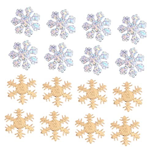 iplusmile 400 Stück Weihnachts Schneeflocken Konfetti aus Hochwertigem Vliesstoff Silber und Gold Festliche Tisch und Baumdekoration für Party Geschenkverpackung DIY Weihnachtsdeko und von iplusmile
