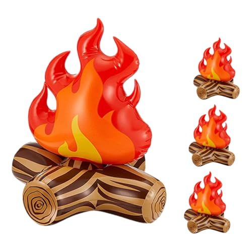 iplusmile 4Stücke Aufblasbare Flammenmodelle Realistische Dekoration für Camping Partys und Outdoor Events Partydekorationen zum Thema Camping von iplusmile
