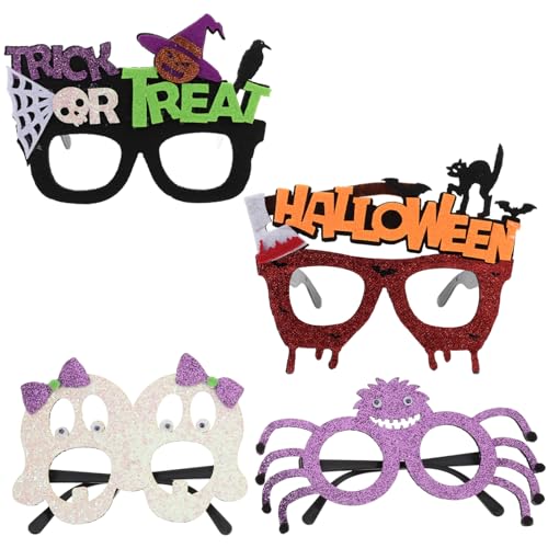 iplusmile 4Stücke Halloween Brillen Kreative Neuheitsbrille mit Halloween Elementen Lustige Kostüm Requisiten für Partys für Erwachsene und Sorgt für Festliche iplusmile 4Stücke Halloween Brillen Kreative Neuheitsbrille mit Halloween Elementen Lustige Kostüm Requisiten für Partys für Erwachsene und Sorgt für Festliche von iplusmile