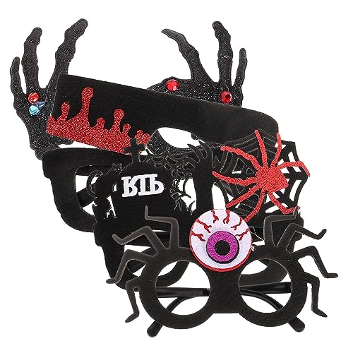 iplusmile 4Stücke Halloween Brillenrahmen Lustige Partybrillen für Dekorative Kostüm Requisiten Einzigartige Brillengestelle für Halloween Feiern Festivals iplusmile 4Stücke Halloween Brillenrahmen Lustige Partybrillen für Dekorative Kostüm Requisiten Einzigartige Brillengestelle für Halloween Feiern Festivals von iplusmile