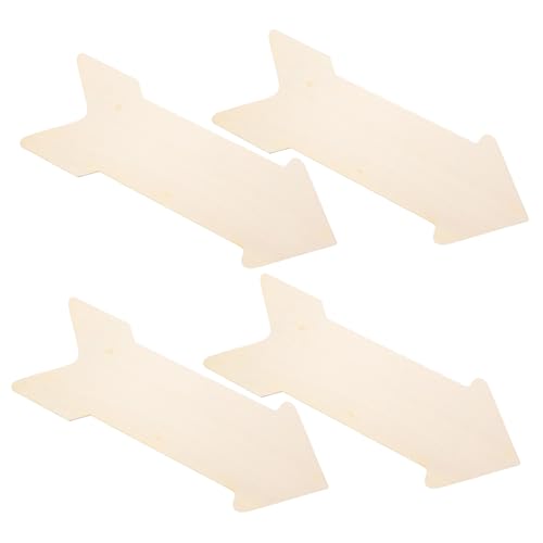 iplusmile 4Stücke Unvollendete Holzausschnitte für DIY Projekte Dicker Holzrohling für Bastelarbeiten Malerei und Dekoration Langlebiges Holzmaterial von iplusmile