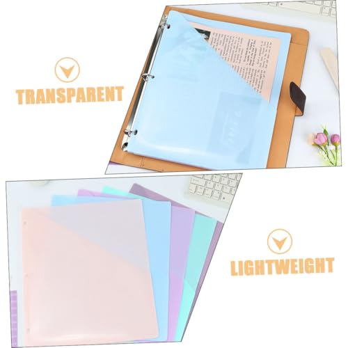 iplusmile 5 Blätter Dokumententaschen Teiliges Transparente Ordner Taschen mit Sichtfenster Leichte Praktische Lose Aufbewahrung für Bürobedarf und Dokumentenschutz von iplusmile