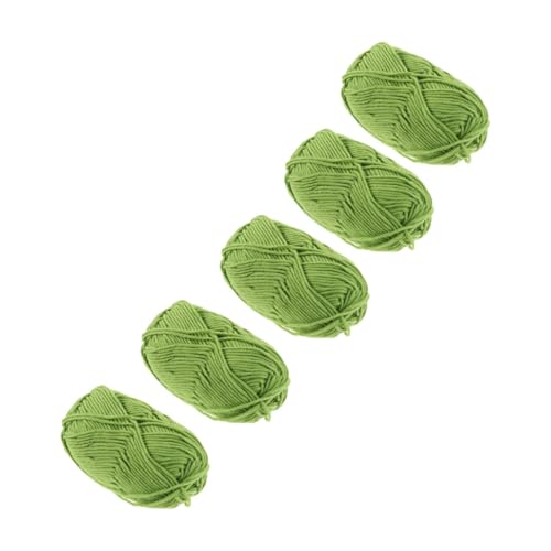 iplusmile 5 Rollen Mercerisierte Baumwollgarn Weich Hautfreundlich Vielseitig für Stricken Häkeln DIY Heimdekoration Kissen Decke Handarbeitsgarn von iplusmile