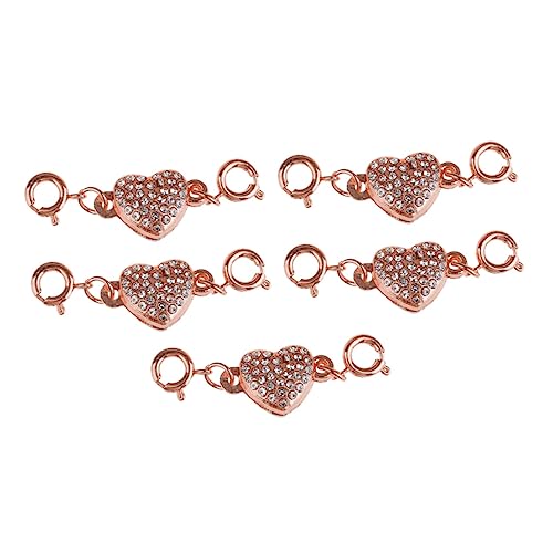 iplusmile 5 Stück Herzförmige Magnets chnalle Schmuck Schließe o- Schnalle Zubehör Diamant-Magnetschnalle DIY schnalle für frauen dame Halskettenschnalle selber machen Legierung Golden iplusmile 5 Stück Herzförmige Magnets chnalle Schmuck Schließe o- Schnalle Zubehör Diamant-Magnetschnalle DIY schnalle für frauen dame Halskettenschnalle selber machen Legierung Golden von iplusmile