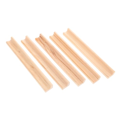 iplusmile 5 Stück Teiliges Holz Domino Tablett mit Stabilem Halter für Buchstaben Deko Vielseitig für Domino Mahjong und Wortspielsteine Natürlicher Holzlook Robust und Elegant für von iplusmile