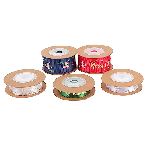 iplusmile 5 Stück Teiliges Weihnachts Geschenkband aus Hochwertigem Polyester mit Einzigartigem Schneeflocken Vielseitig Verwendbar für Geschenkverpackung Basteln und Festliche Dekorationen iplusmile 5 Stück Teiliges Weihnachts Geschenkband aus Hochwertigem Polyester mit Einzigartigem Schneeflocken Vielseitig Verwendbar für Geschenkverpackung Basteln und Festliche Dekorationen von iplusmile