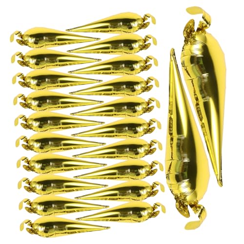 iplusmile 50 Stück Ballondekoration Sternballons aus Folie Blau Helium Und Mittelstücke groß Partyzubehör Party-Kulisse Stern Folienballons Konfetti-Luftballons glühen Aluminiumfolie Golden von iplusmile