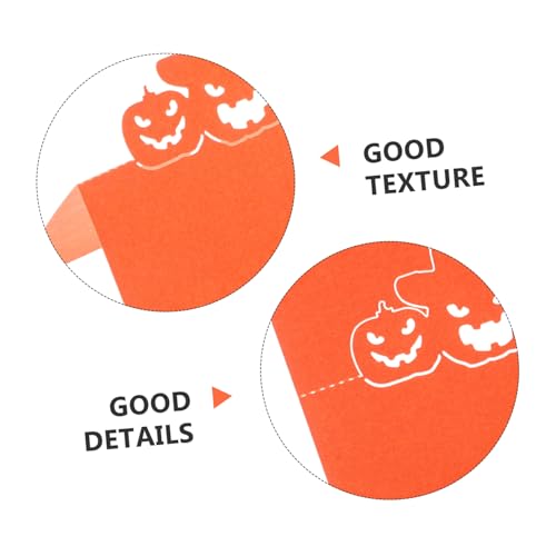 iplusmile 50 Stück Halloween Kürbis Sitzkarten aus Stabilem Papier und Personalisierbar für Tischdekoration bei Erntedank Halloween und Herbstpartys Vielseitig Einsetzbar für Familien und von iplusmile