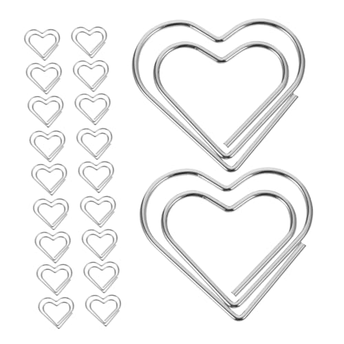 iplusmile 50 Stück Herz Büroklammern aus Robustem Metall Silberfarbene Dekorative Clips Multifunktionale Lesezeichen und Dokumentenhalter für Büro Schule Basteln und Hochzeit iplusmile 50 Stück Herz Büroklammern aus Robustem Metall Silberfarbene Dekorative Clips Multifunktionale Lesezeichen und Dokumentenhalter für Büro Schule Basteln und Hochzeit von iplusmile