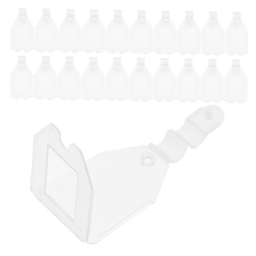 iplusmile 50 Stück Preisschild Etikettenhalter für Körbe Regaletikettenhalter aus Kunststoff Inhaber des Einzelhandelspreises Schloss Drahtregal-Etikettenhalter Plastik Transparent von iplusmile