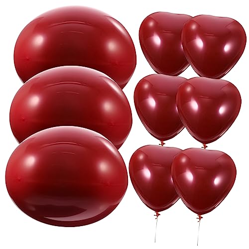 iplusmile 50 Stück Rote Herzballons geformt Pastell Geburtstag Luftballons Und mehrfarbig deckenverkleidung the wedding party suprise Requisiten der Partyszene Hochzeit Latexballons Emulsion von iplusmile