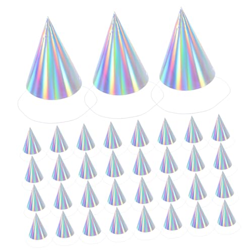 iplusmile 50 Stück Teiliges Bunte Geburtstags Papierhüte Konische Partyhütchen für Kindergeburtstag und Karneval Farbenfrohes Design für Festliche Atmosphäre und Lebendige Fotomomente von iplusmile