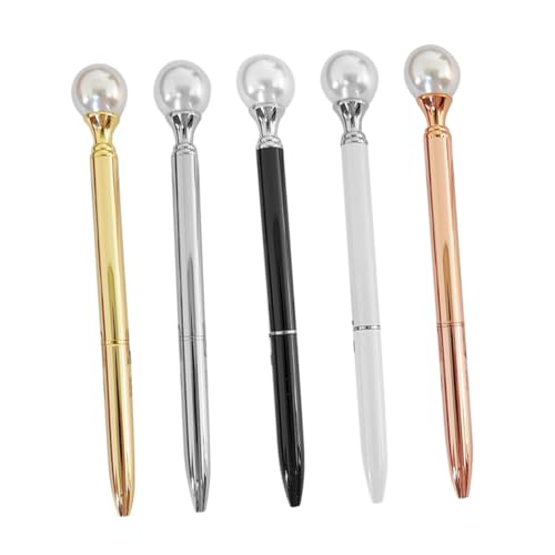 iplusmile 5Stücke Ergonomische Kugelschreiber mit Elegantem Kunstperlen Metall Rutschfest für Komfortables Schreiben im Büro Studium und Zeichnen Roségold iplusmile 5Stücke Ergonomische Kugelschreiber mit Elegantem Kunstperlen Metall Rutschfest für Komfortables Schreiben im Büro Studium und Zeichnen Roségold von iplusmile