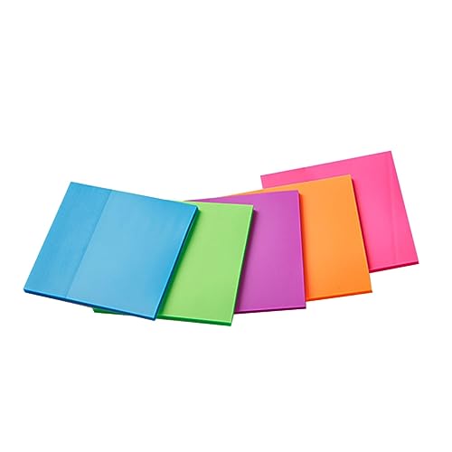 iplusmile 5Stücke Farbige Haftnotizen Selbstklebende Notizpads Transparente Pet Memo Aufkleber für Büro und Zuhause Verschiedene Praktisch und Sicher für Notizen von iplusmile
