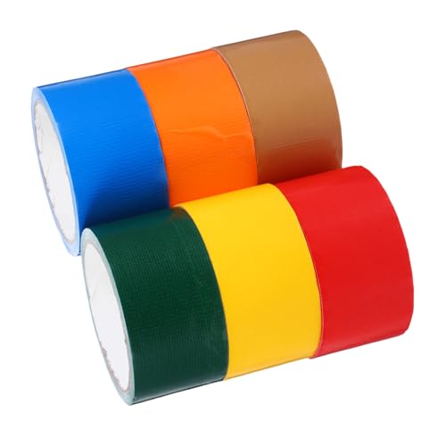 iplusmile 6 Rollen Dekoratives Klebeband Buntes Band Farbiges Klebeband Für Das Klassenzimmer Bastelband Bunte Klebebänder Massenband Kanalgeschichte Verpackungsband Außenband Farbband Stoff von iplusmile