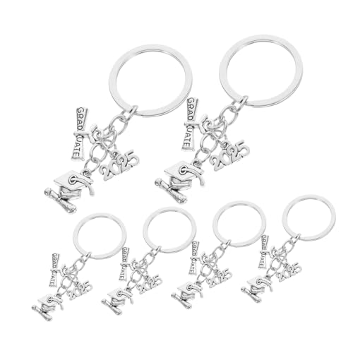 iplusmile 6 Stück 2025 Abschluss Schlüsselanhänger Absolventen Schlüsselanhänger Abschlussgeschenk Abschluss Souvenir Abschlussschmuck Abschluss Schlüsselanhänger Absolventen Charms von iplusmile