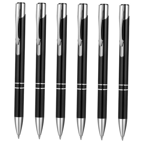 iplusmile 6 Stück Metall Kugelschreiber Feinspitze Druckmechanisch mit Clip für Schule Büro Schwarze Langlebig Leicht Nachfüllbar iplusmile 6 Stück Metall Kugelschreiber Feinspitze Druckmechanisch mit Clip für Schule Büro Schwarze Langlebig Leicht Nachfüllbar von iplusmile