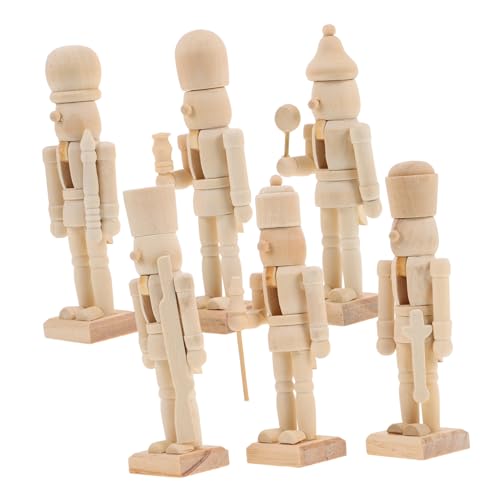 iplusmile 6 Stück Teiliges DIY aus Holz Unbemalte Holzfigur Traditionelle Soldatenornamente Bemalbare Weihnachtsdeko für Kreatives Basteln und Weihnachtsbaumgestaltung iplusmile 6 Stück Teiliges DIY aus Holz Unbemalte Holzfigur Traditionelle Soldatenornamente Bemalbare Weihnachtsdeko für Kreatives Basteln und Weihnachtsbaumgestaltung von iplusmile