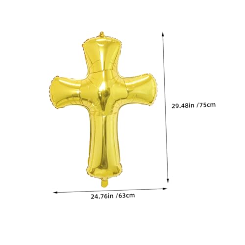 iplusmile 6 Stück Teiliges Folienballons Kreuz in Gold Langlebige Aluminiumfolie für Taufe Babyparty Kommunion Einfache Befüllung Dekorative Partyballons für Festliche Anlässe iplusmile 6 Stück Teiliges Folienballons Kreuz in Gold Langlebige Aluminiumfolie für Taufe Babyparty Kommunion Einfache Befüllung Dekorative Partyballons für Festliche Anlässe von iplusmile