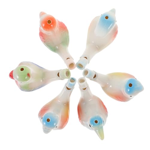 iplusmile 6 Stück Teiliges Keramik Wasser Vogelpfeifen mit Klang Niedliches Vogel Design Robustes Kinderspielzeug als Mitgebsel für Kindergeburtstage und Kreative Musikinstrumente von iplusmile