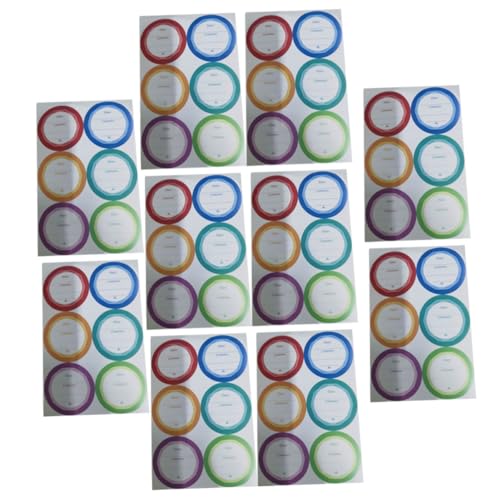 iplusmile 60 Stück Selbstklebende Wasserfeste Datumsetiketten Beschreibbare Aufkleber für Lebensmittelbehälter Kompakte Flaschenmarkierer Ablösbare Vorratsaufkleber für Küche und von iplusmile