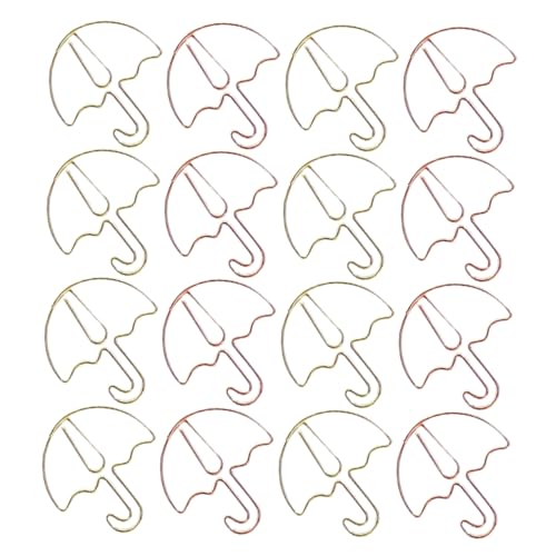 iplusmile 60 Stück Teiliges Kreative Metall Regenbogen Regenschirm Form Büroklammern Langlebige Dekorative Papierclips für Schule Büro Planer Hochzeitsorganisation von iplusmile