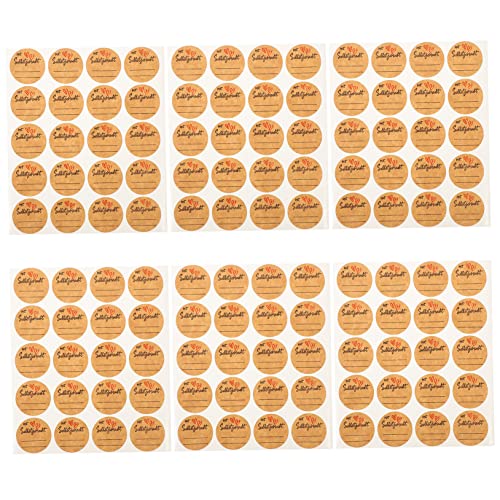 iplusmile 600Blätter Selbstklebende für Lebensmittelbeutel Geschenkverpackungen und Bastelprojekte Dekorative Aufkleber aus Kraftpapier für Partys und DIY Projekte von iplusmile