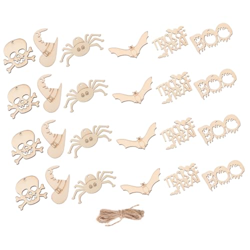 iplusmile 60Stücke DIY Holzscheiben für Halloween Unvollendete Holzplatten für Kreative Bastelprojekte für Geisterfeste und Heimdekorationen aus Natürlichem Holz iplusmile 60Stücke DIY Holzscheiben für Halloween Unvollendete Holzplatten für Kreative Bastelprojekte für Geisterfeste und Heimdekorationen aus Natürlichem Holz von iplusmile